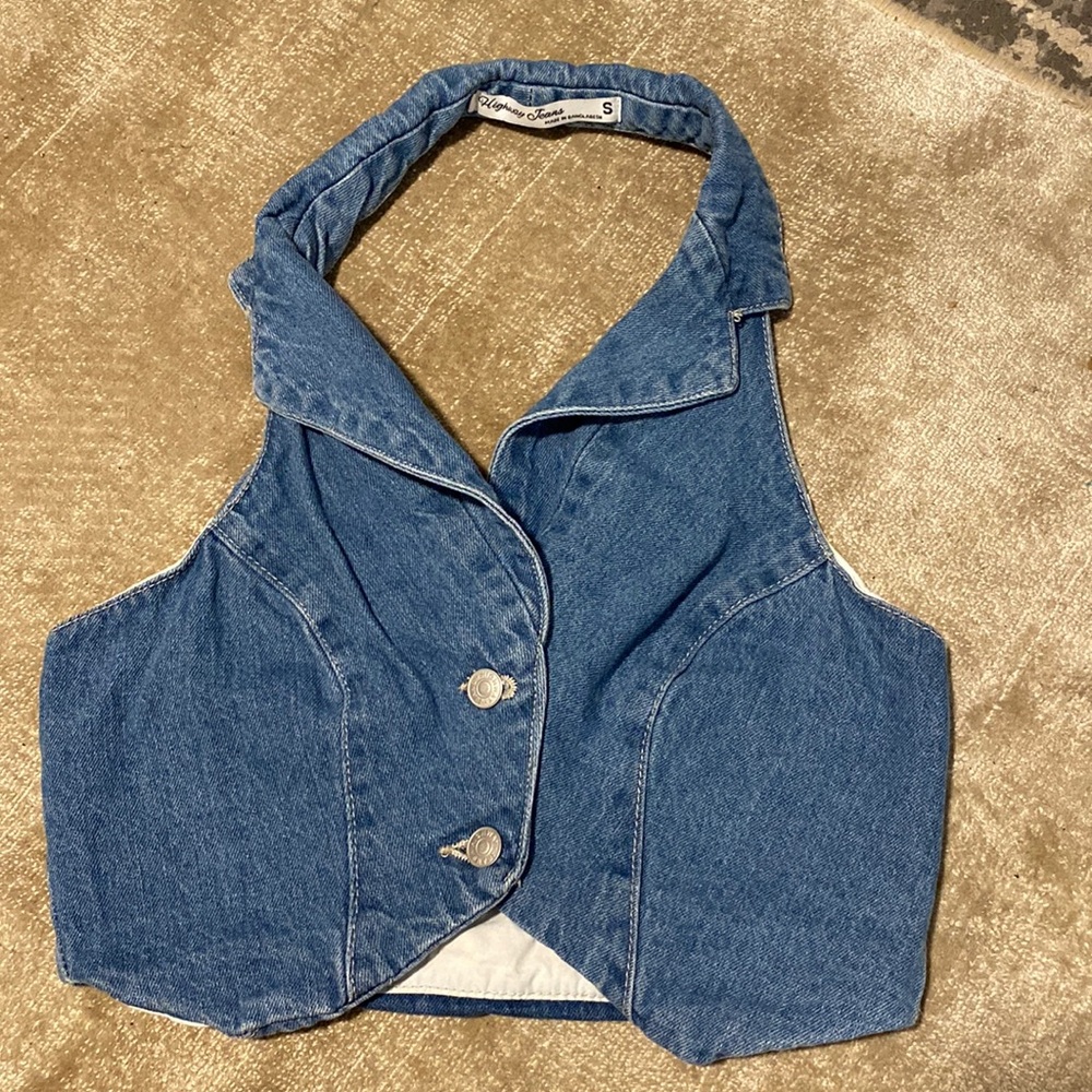 Denim Halter Top